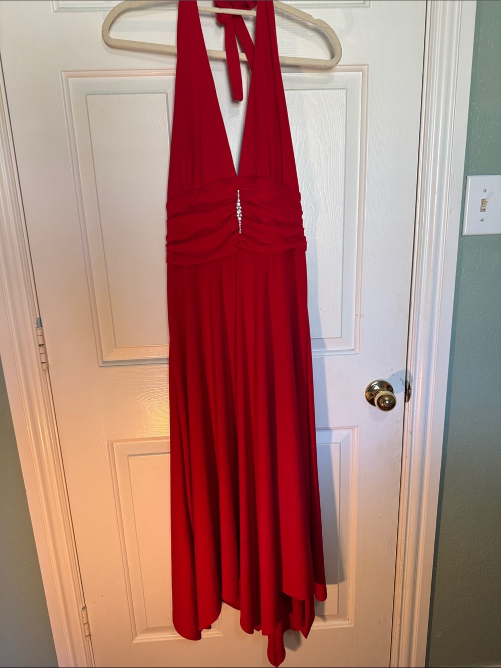 Signature by Robbie Bee Red Halter High-Low Cocktail Dress